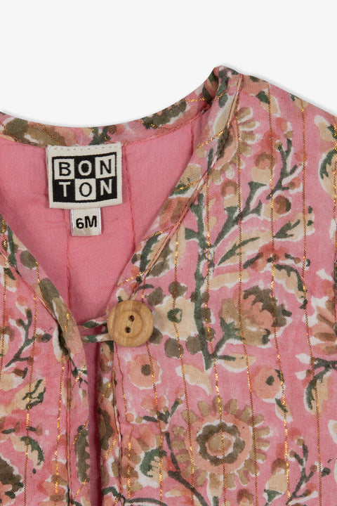 Gilet - Betibb rose Bébé voile de coton lurex - Image principale