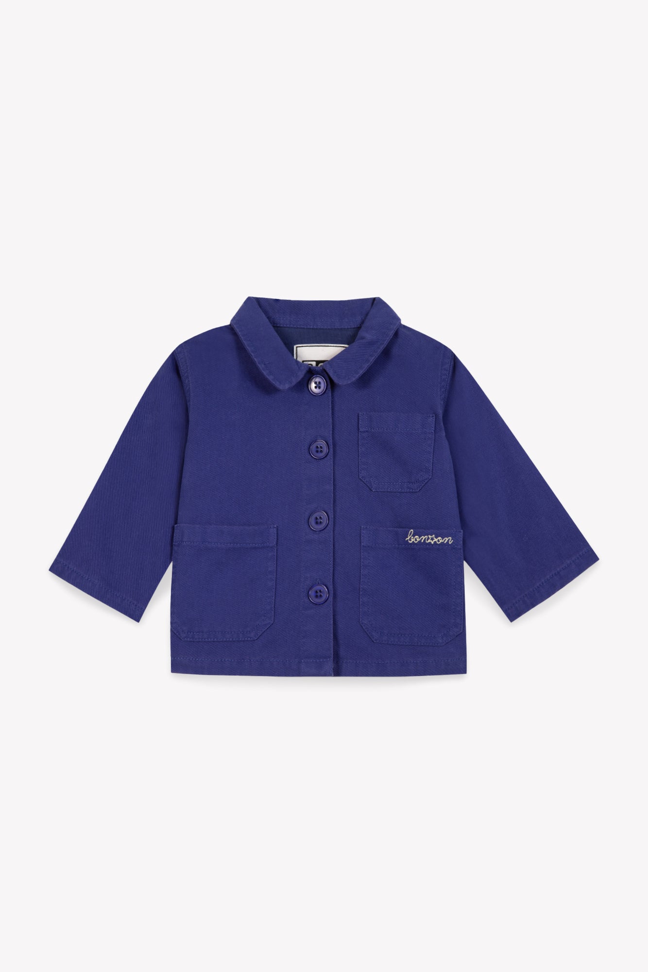 Veste - Elfie bleue Bébé base worker coton organique
