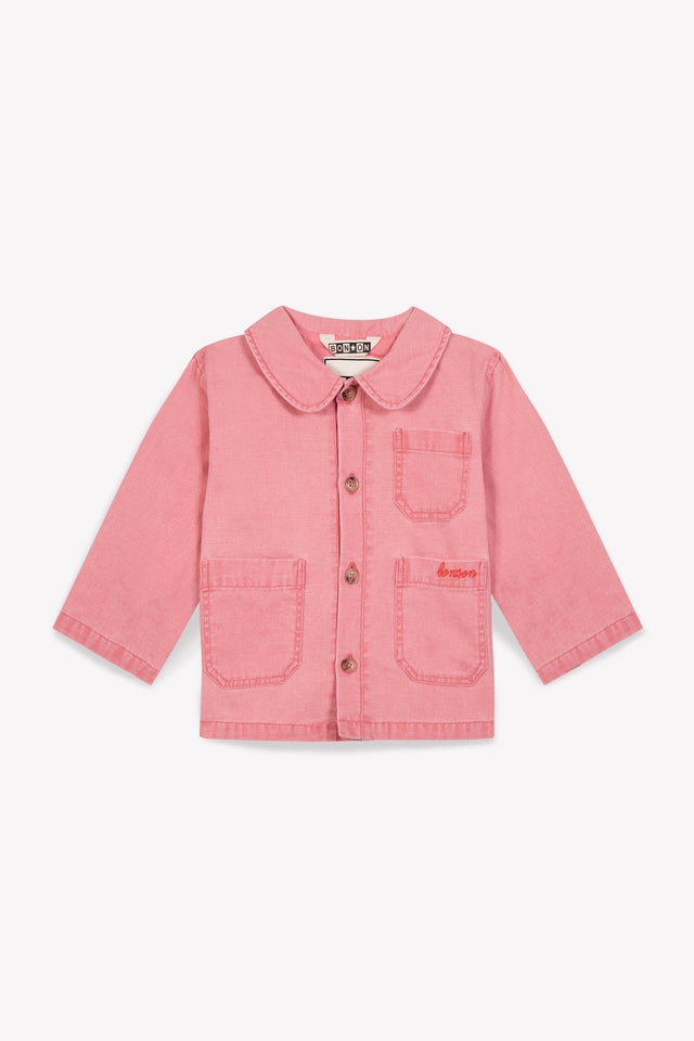 Veste - Elfie rose Bébé toile coton et lin - Image principale