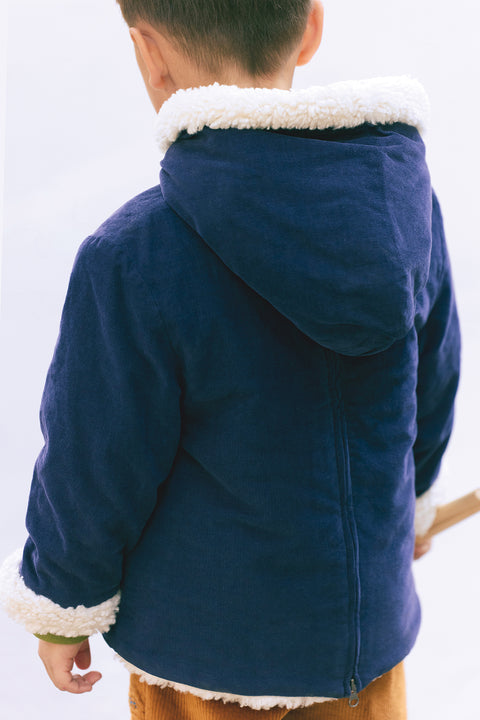 Coat - Navy Bonton - Image principale