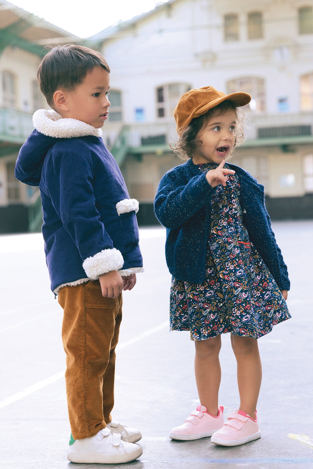 Coat - Navy Bonton