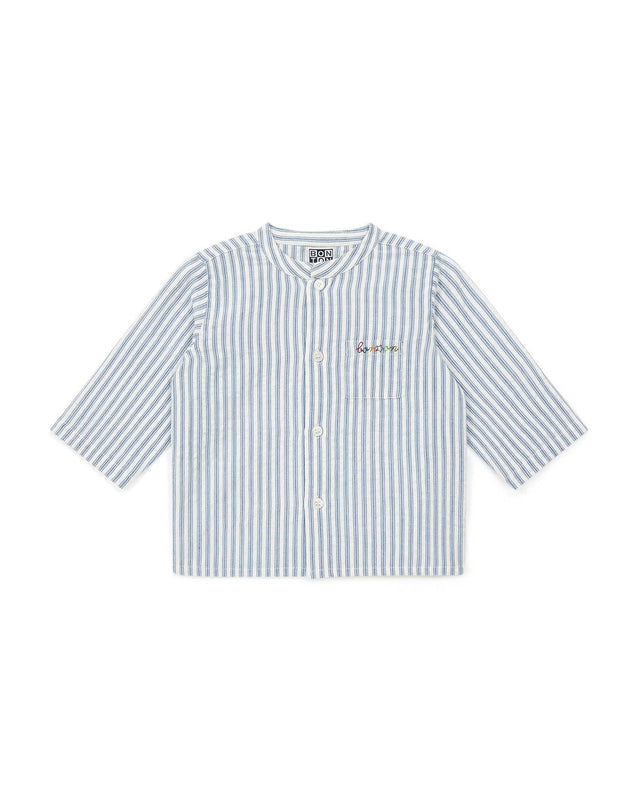 Shirt - Inter Bleue Baby in Poplin striped - Image principale
