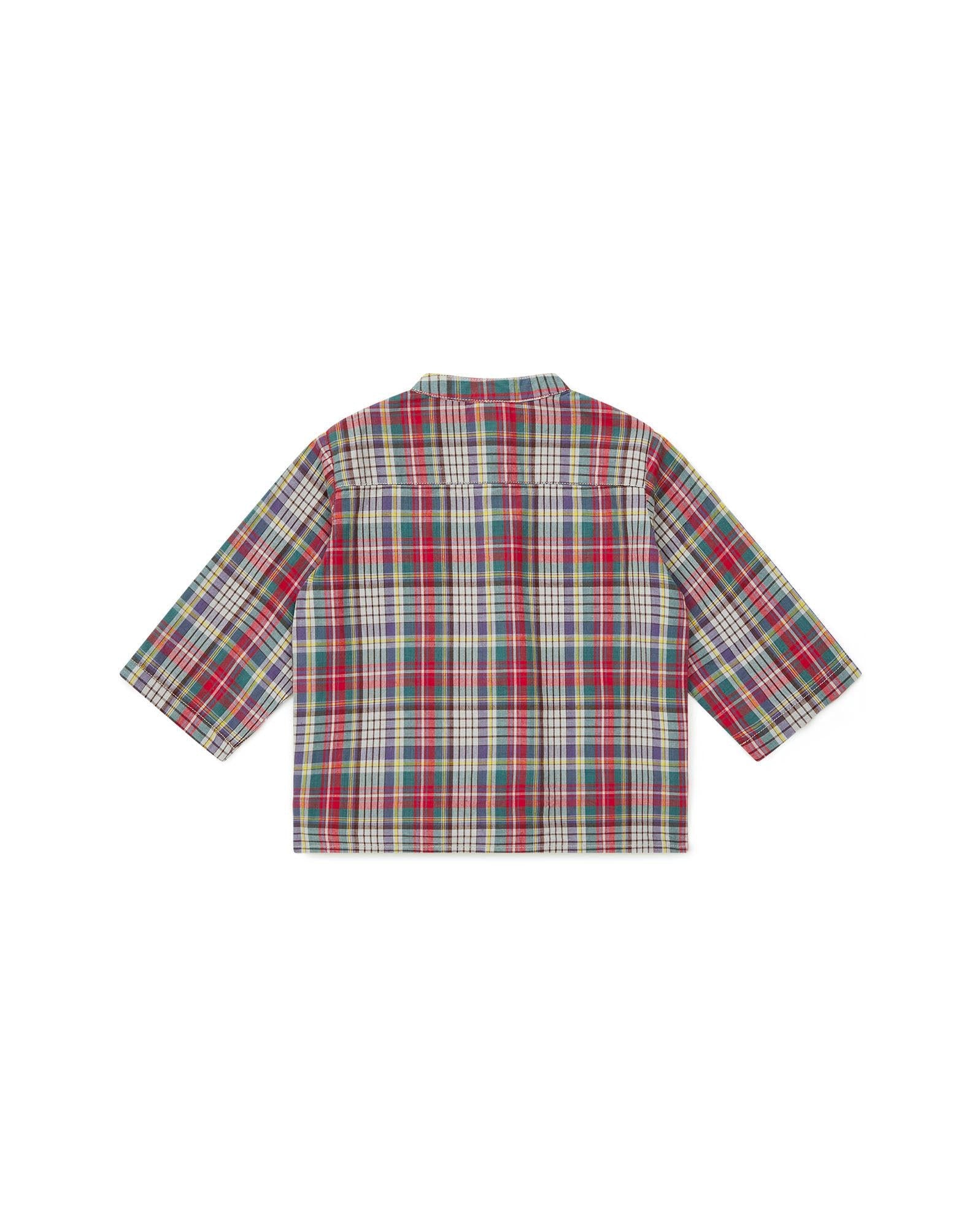 Chemise Inter verte Bébé popeline ecossais mulicolore