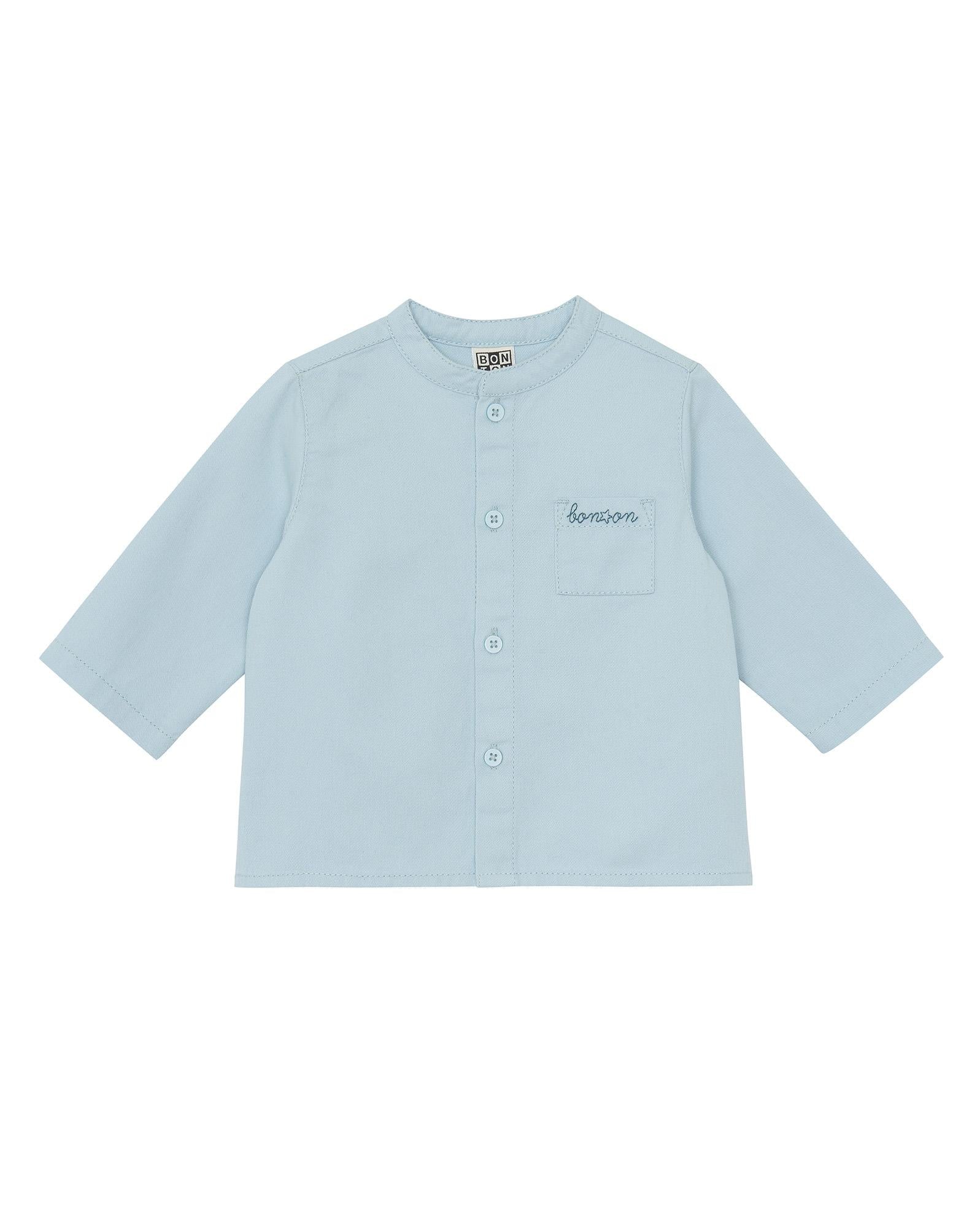 Chemise Inter bleu Bébé en twill coton gratté