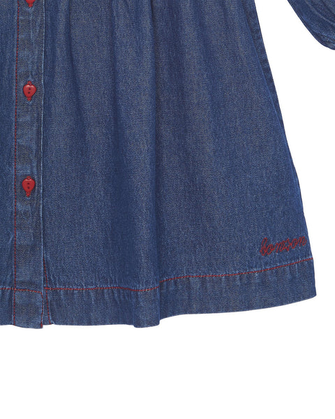 Robe - Huguette bleue en denim - Image principale