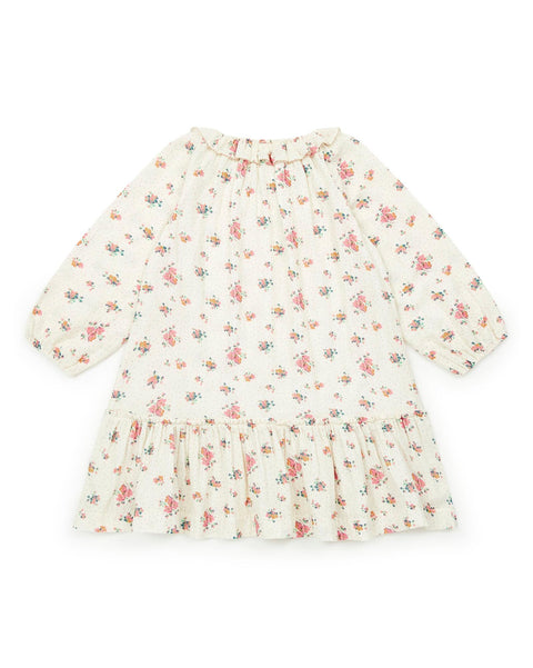 Robe - Daria beige en double gaze de coton - Image principale