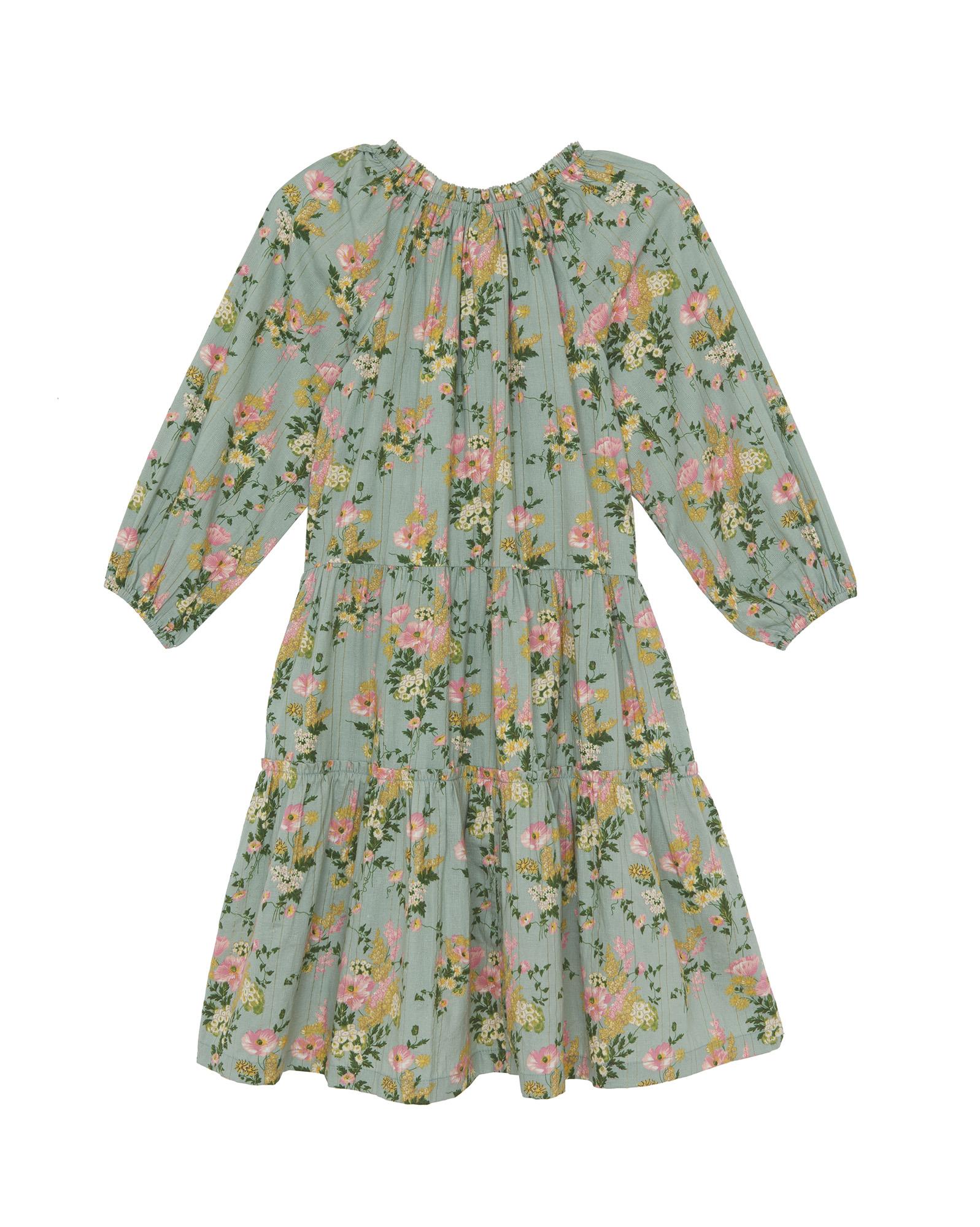Robe Félicie beige en voile lurex