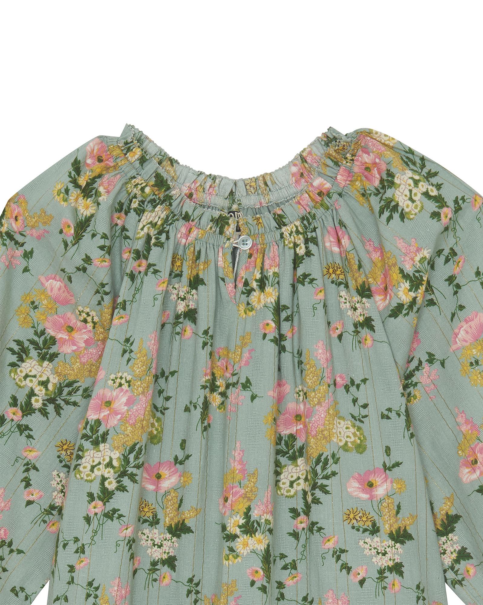 Robe Félicie beige en voile lurex