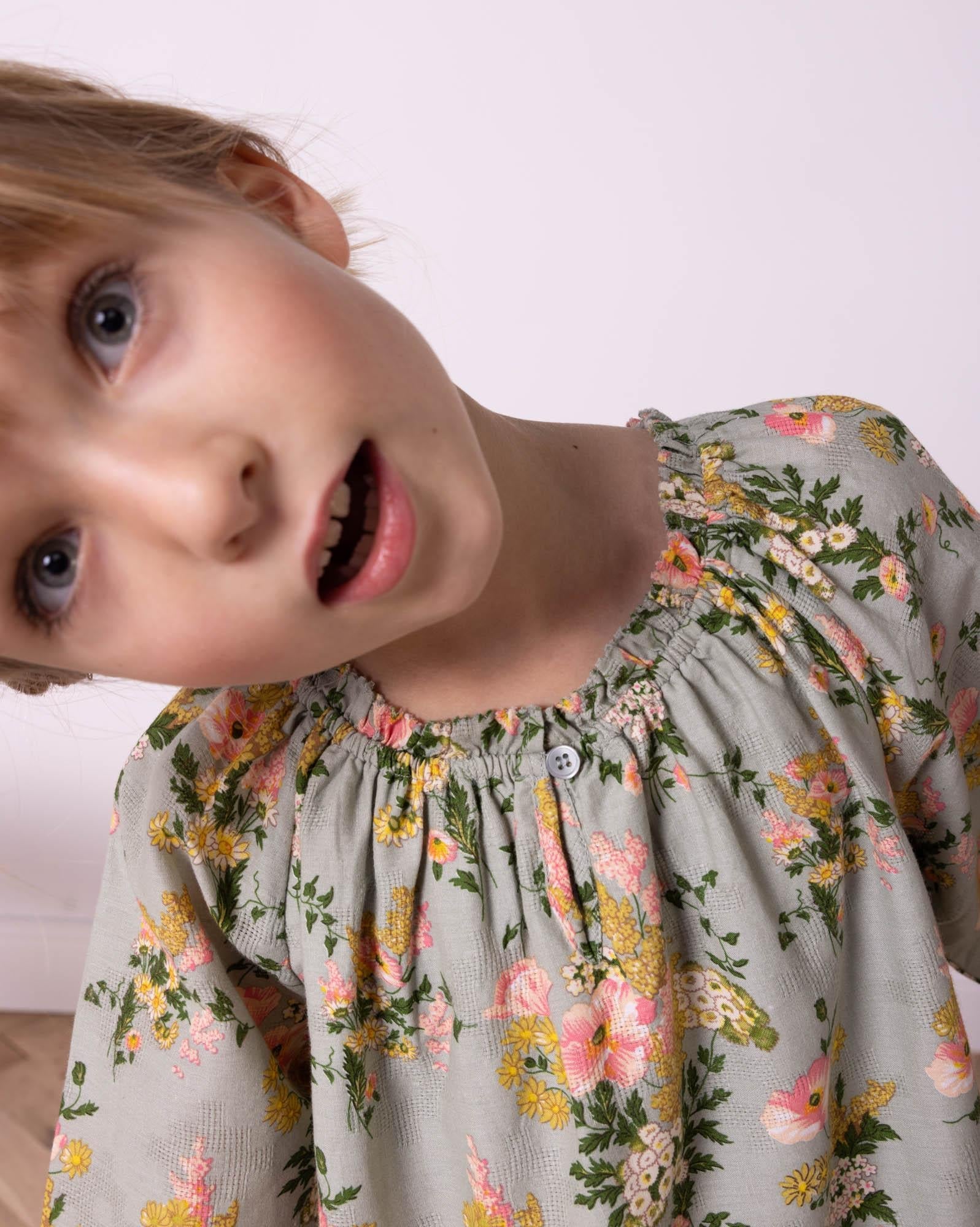 Robe Félicie beige en voile lurex