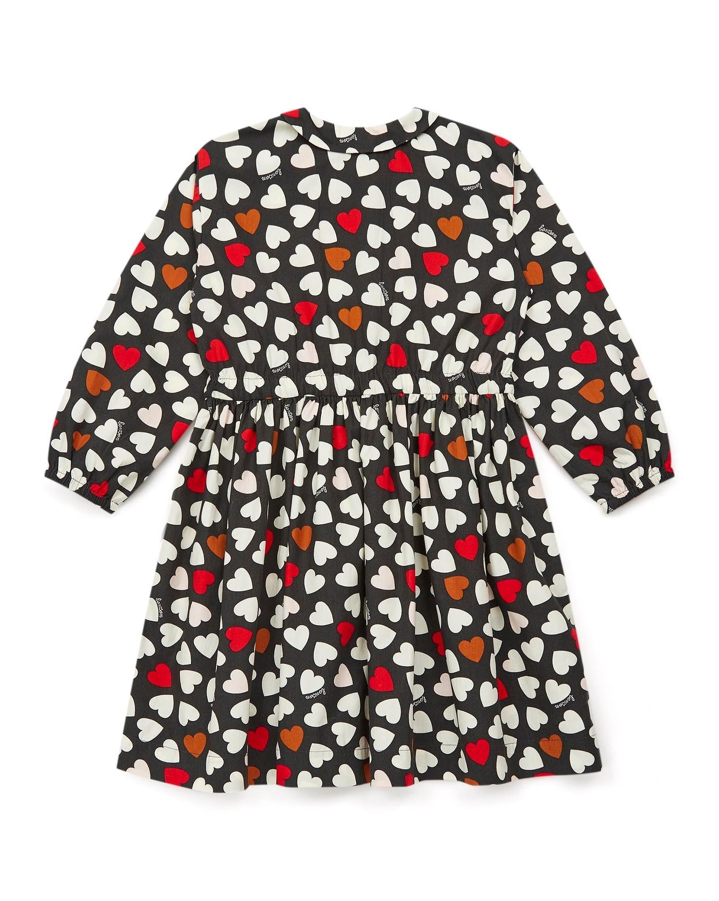 Robe - Frida bleue à coeur en twill gratté