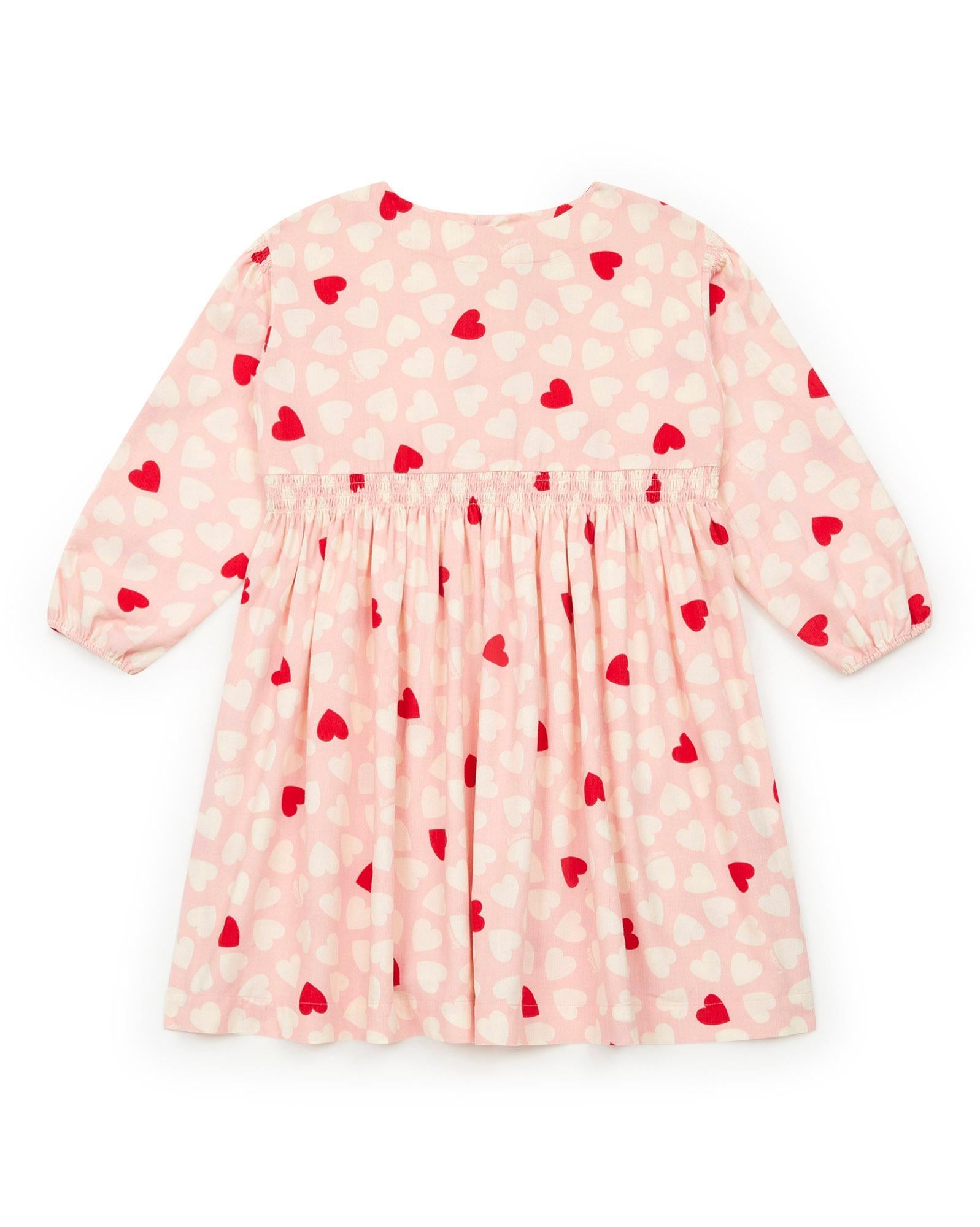 Robe Dona rose en mini velours