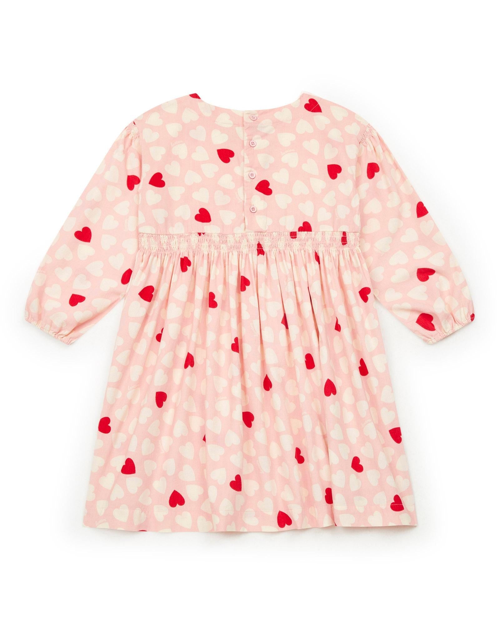 Robe Dona rose en mini velours