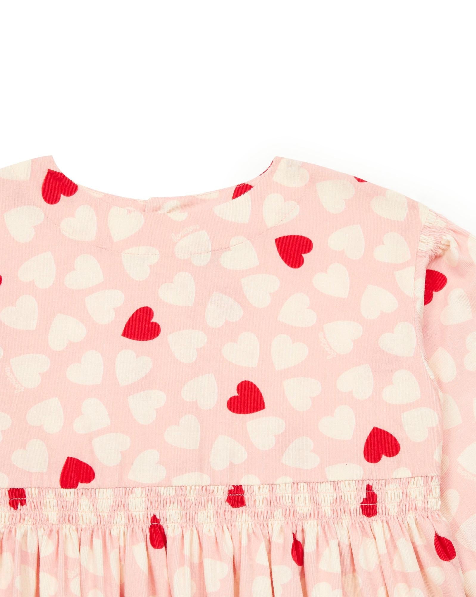 Robe Dona rose en mini velours