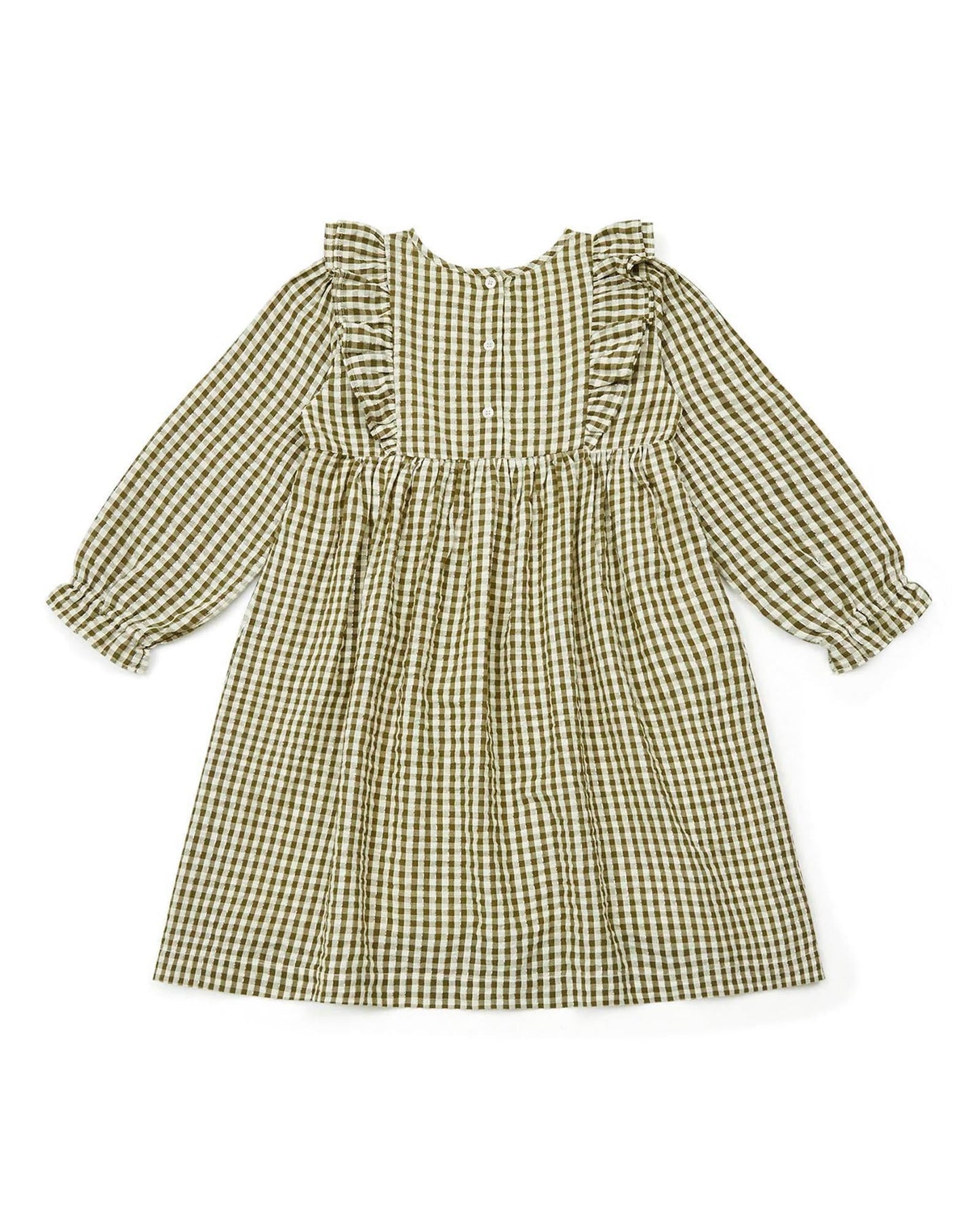 Dress - Daya green in lurex Print Two-tone gingham