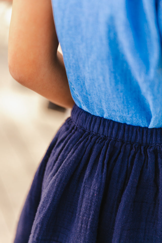 Skirt - Blue raspberry of organic cotton certified cotton - Image alternative