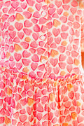 Robe - Clem rose double gaze de coton imprimée