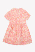 Dress - Clem Pink Double cotton gauze Printe