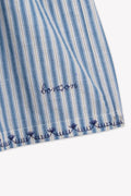 Dress - Georgette crushed cotton veil Blue