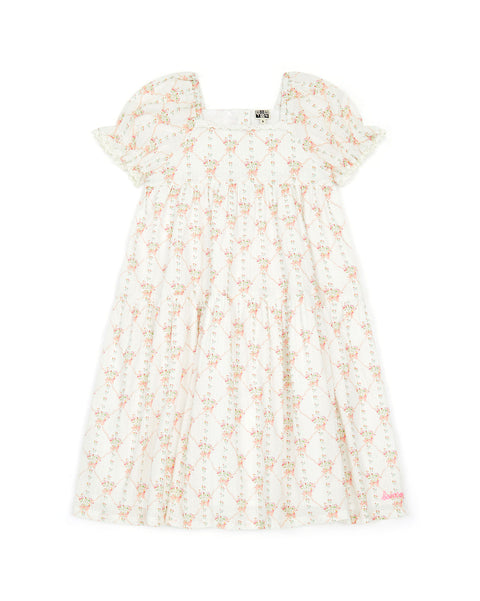 Robe - Georgette rose coton façonné imprimé - Image principale