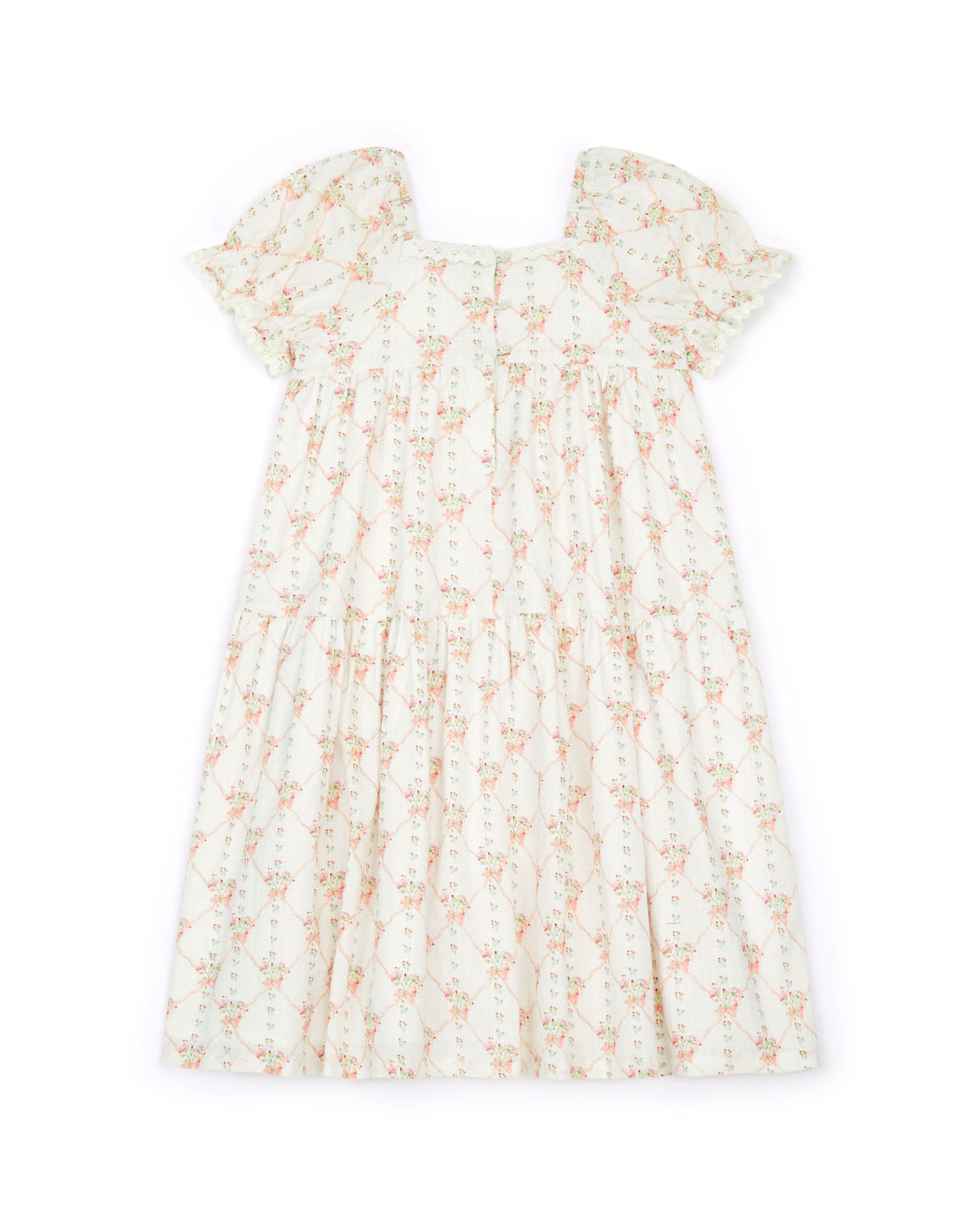 Dress - Georgette Pink Cotton shaped Print