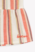 Top - Caly Pink Cotton canvas and striped linen