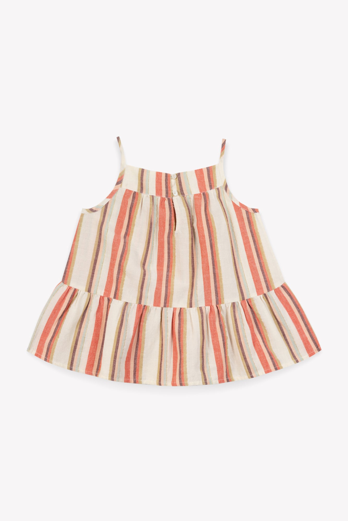 Top - Caly Pink Cotton canvas and striped linen