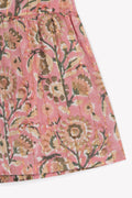 Top - Caly Pink Lurex cotton sail Print