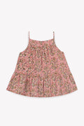 Top - Caly Pink Lurex cotton sail Print