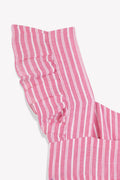 Top - Elisa rose voile de coton rayures elo