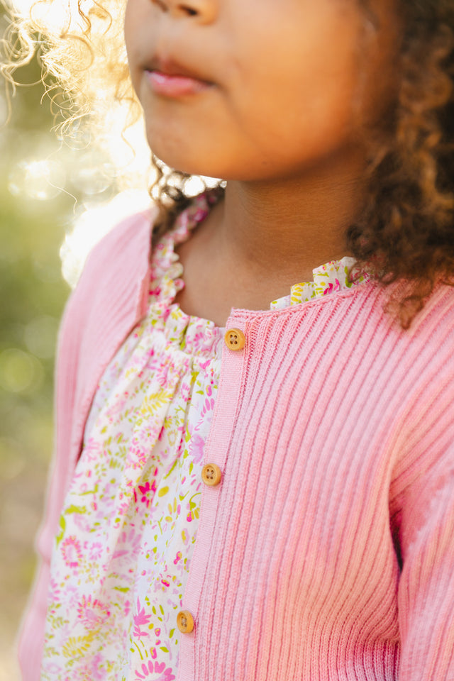 Cardigan - Mouton rose coton organique - Image alternative