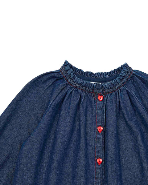 Blouse - Reinette bleue en denim brut - Image principale