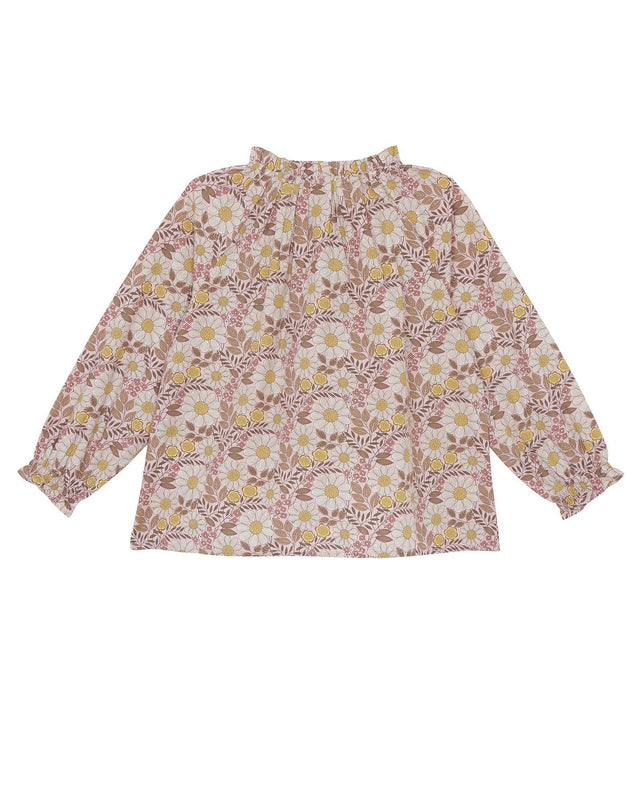Blouse - Reinette Pink in cotton Print Daisy flower - Image alternative