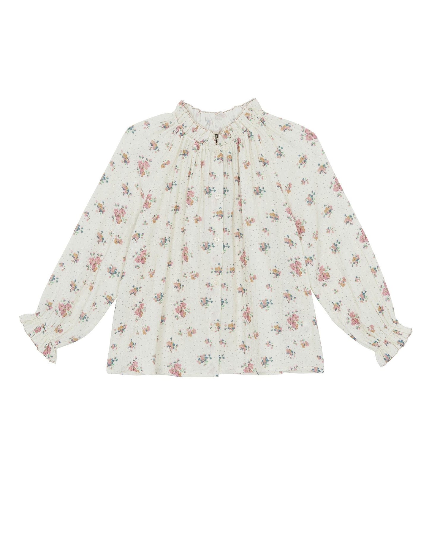 Blouse - Hermine beige en double gaze de coton