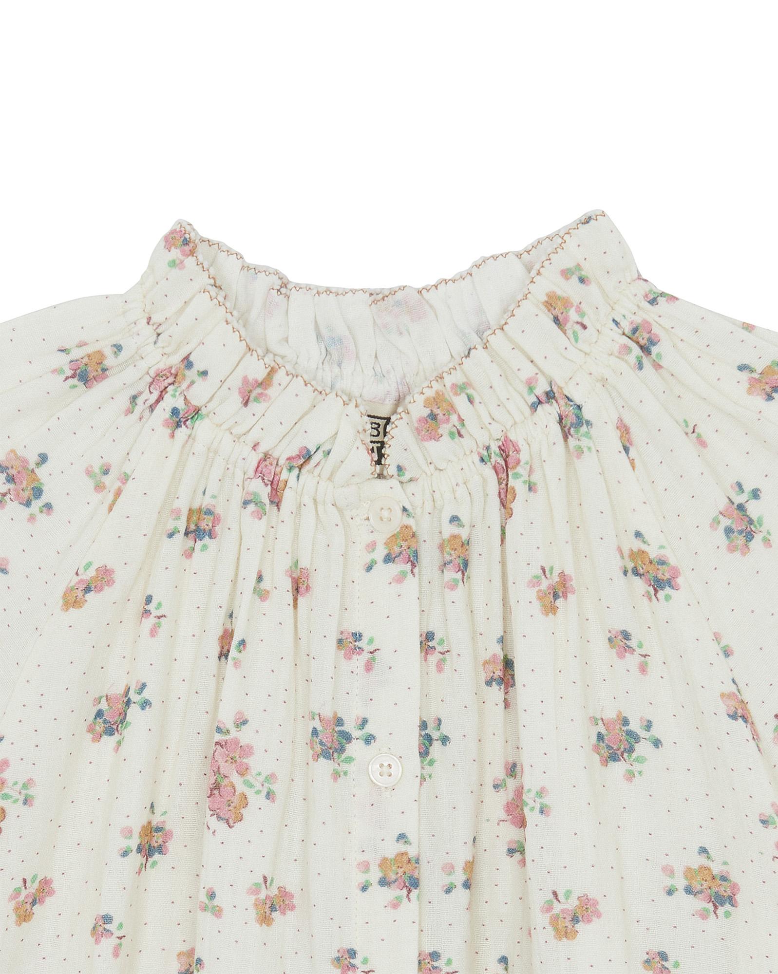 Blouse Hermine beige en double gaze de coton