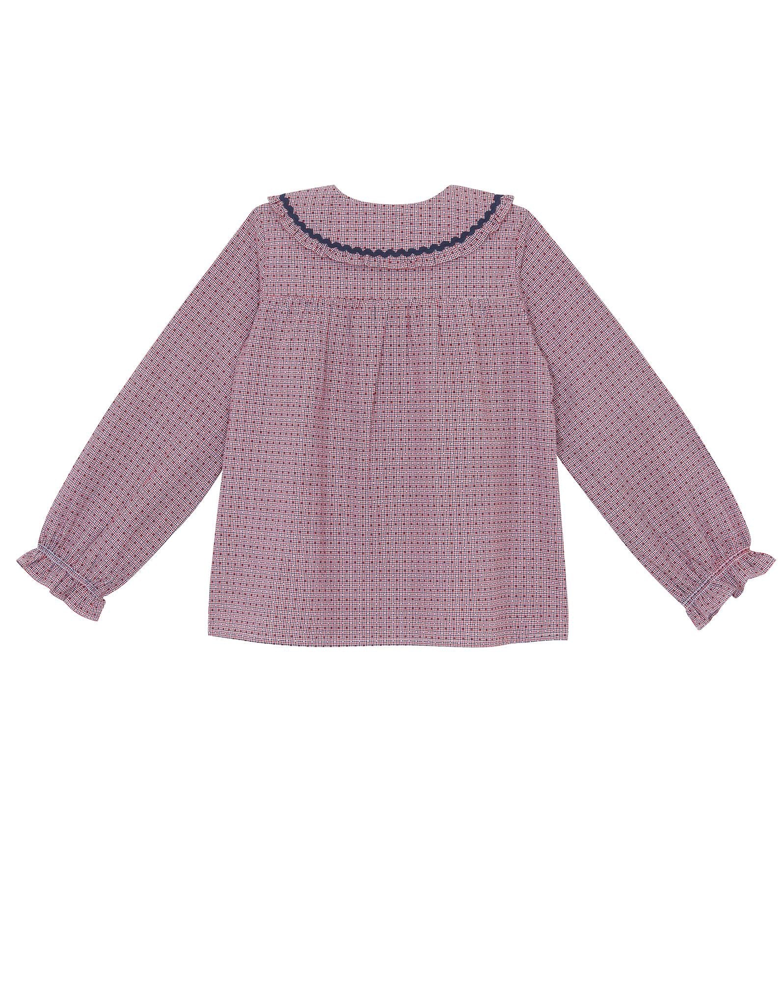 Blouse Hortense Bleue à carreaux