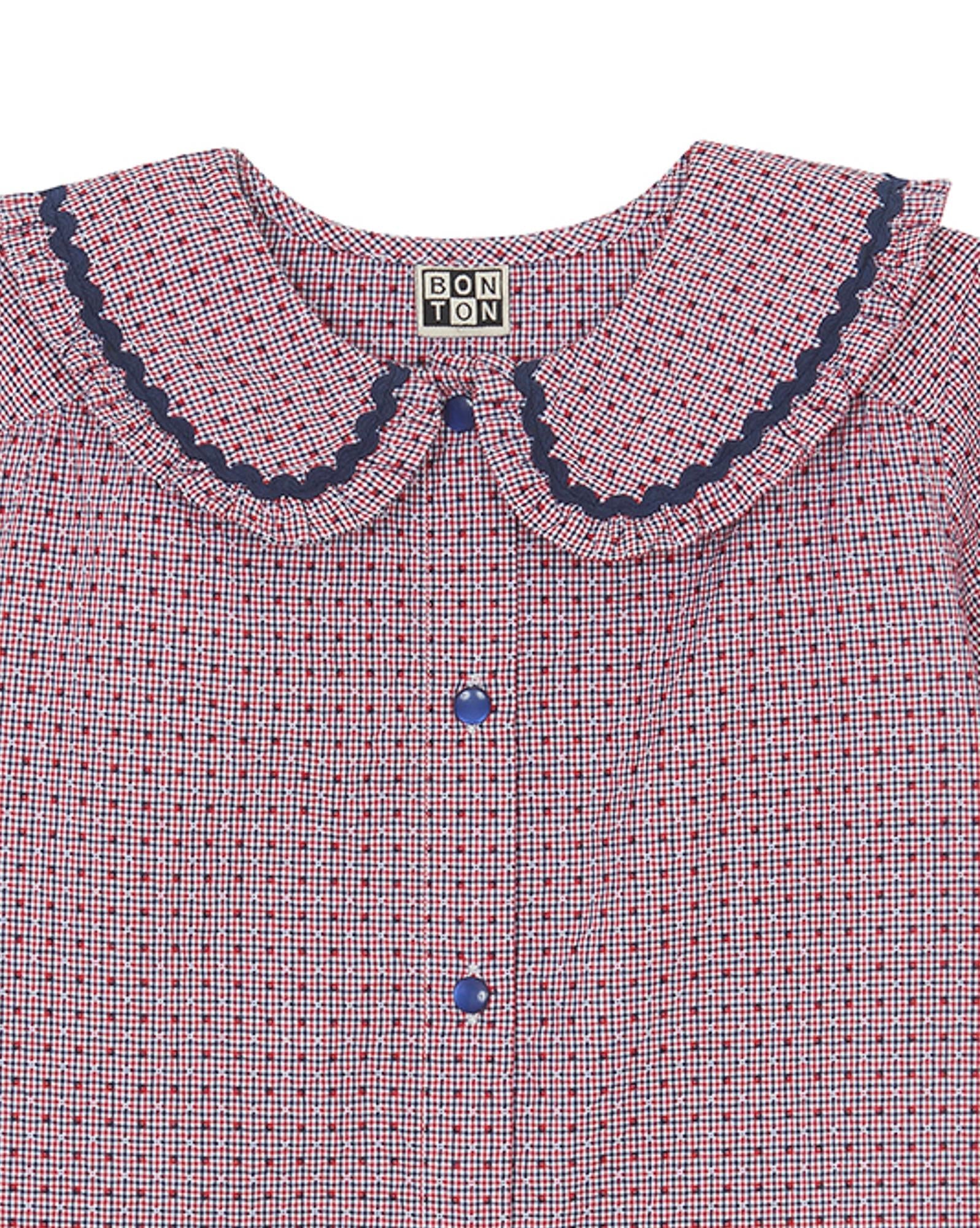 Blouse Hortense Bleue à carreaux