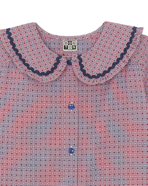 Blouse - Hortense Bleue à carreaux - Image principale