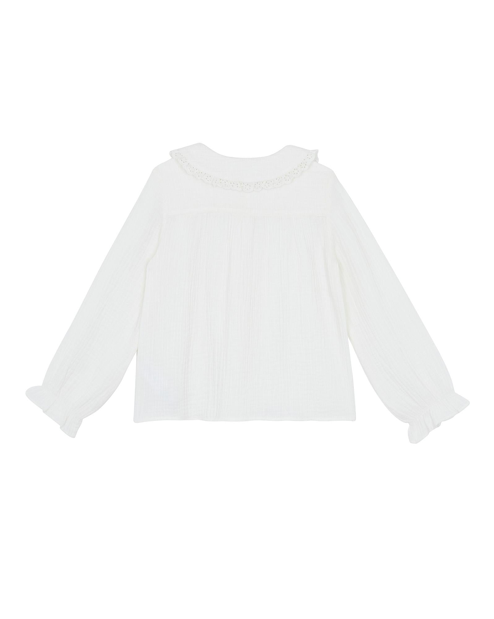 Blouse Hortense beige en double gaze de coton