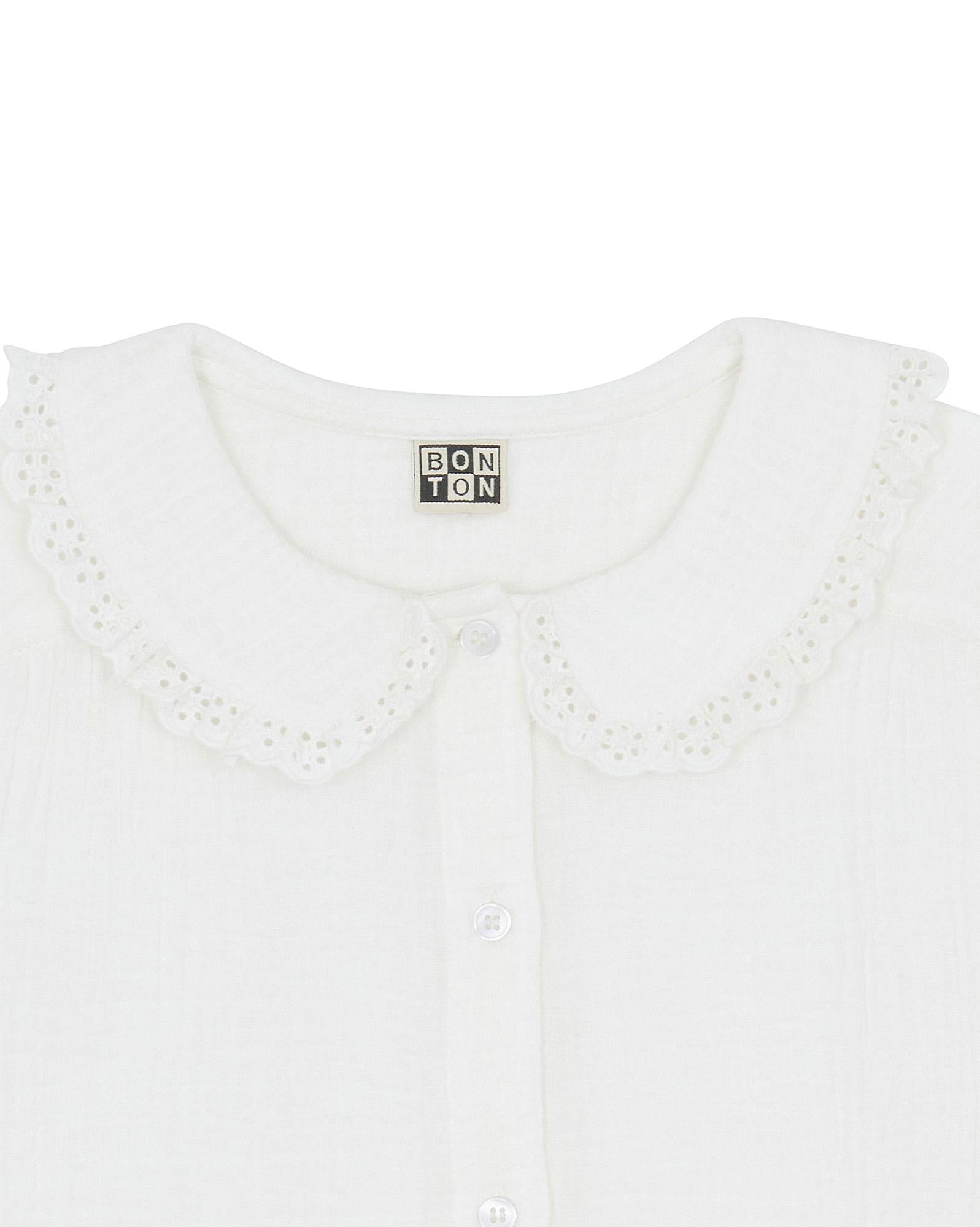 Blouse Hortense beige en double gaze de coton