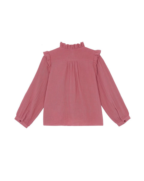 Blouse - Dory rose en double gaze de coton - Image principale