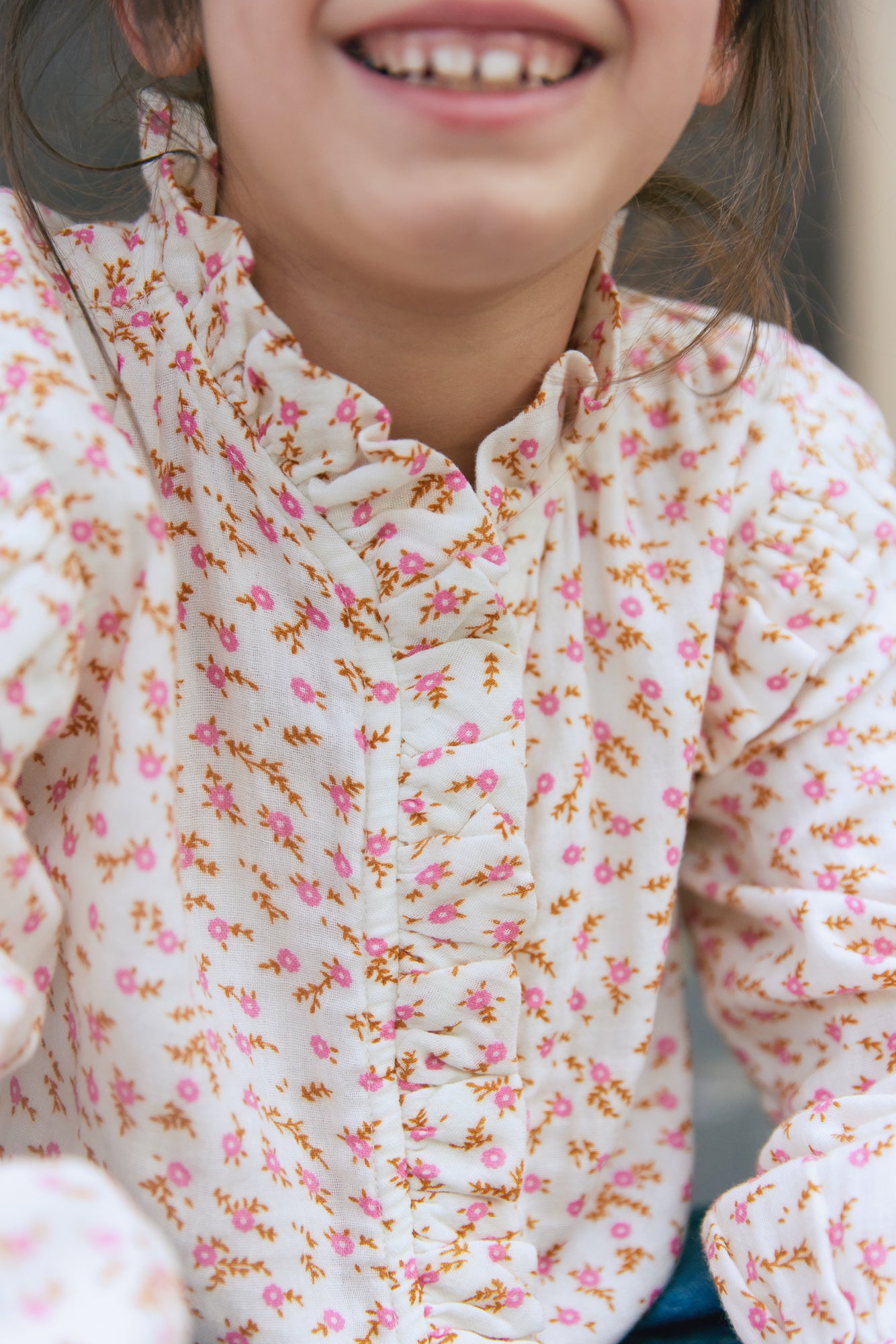 Blouse - Dory Print flowery Pink
