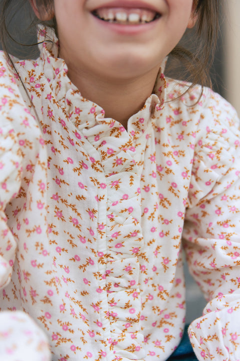 Blouse - Dory imprimé fleuri rose - Image principale