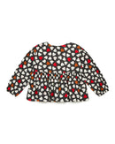 Blouse - Diwali bleue à coeur en twill gratté imprimé