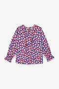 Blouse - Blue April Poplin cotton impair