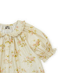 Blouse - Aida rose voile coton lurex imprimée
