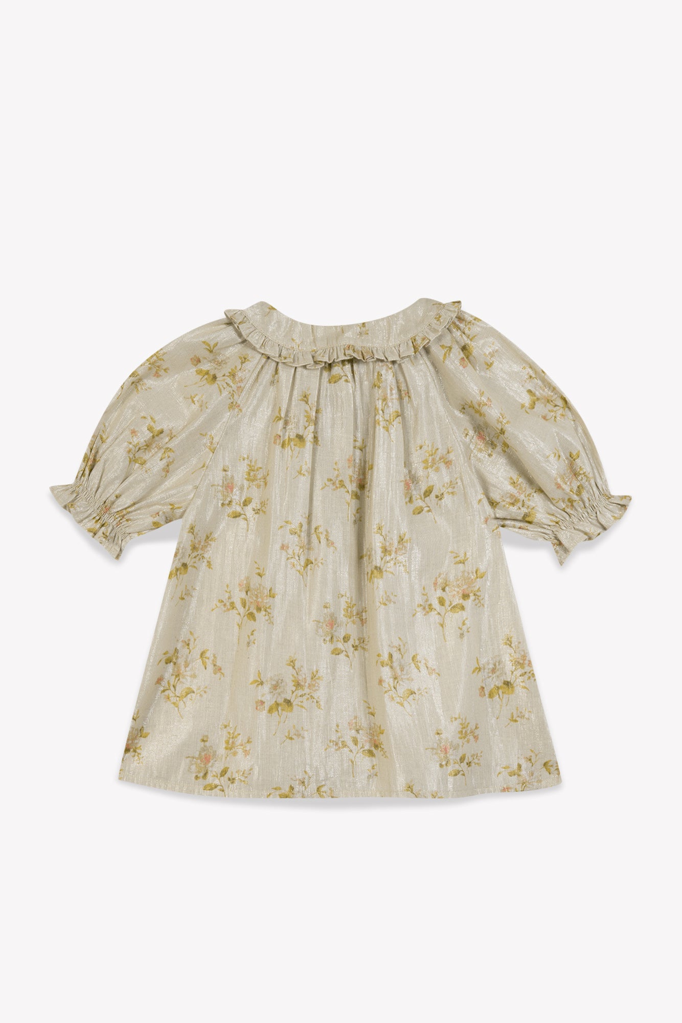 Blouse - Aida rose voile coton lurex imprimée