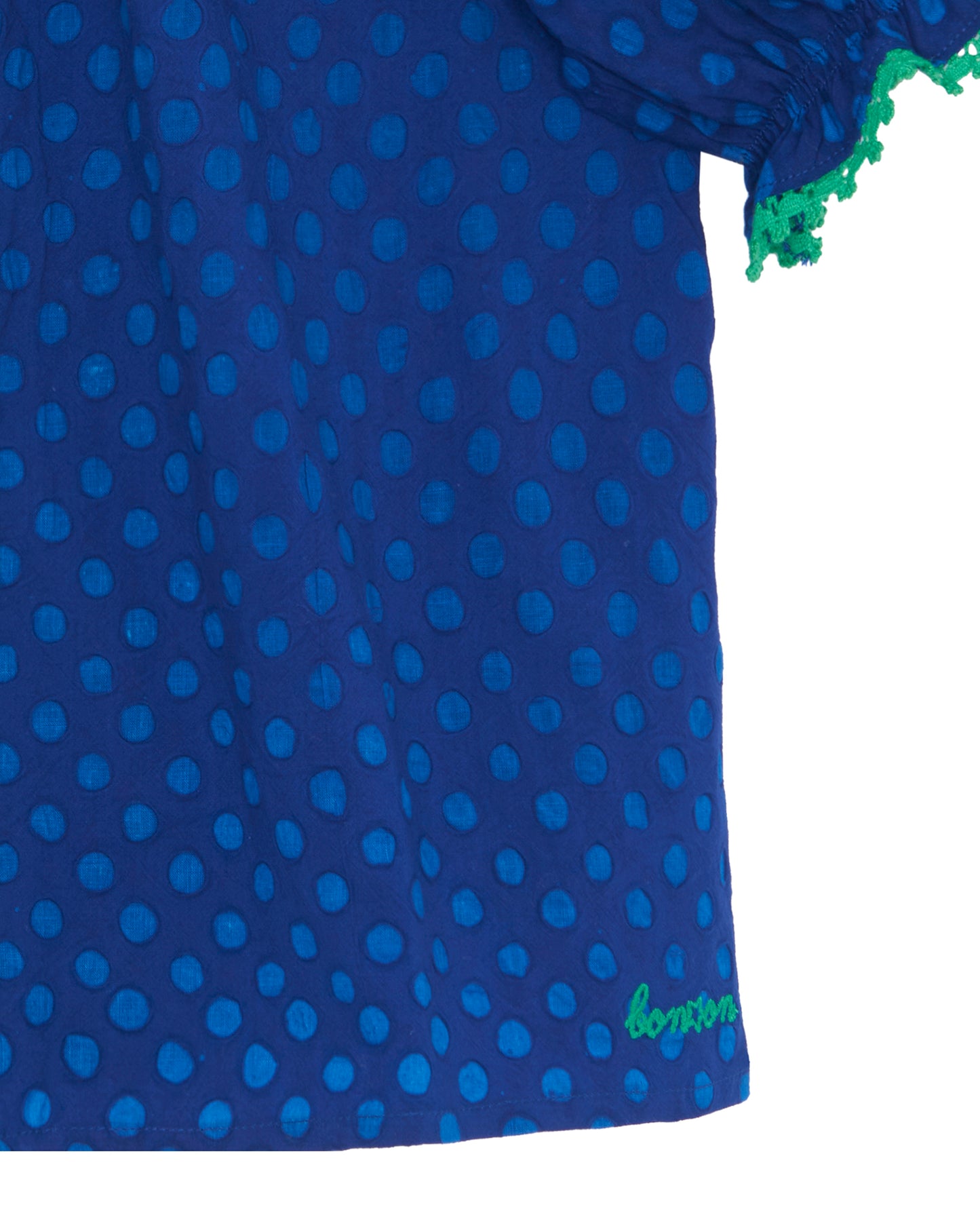 Blouse - Aida Blue Poplin pea cotton