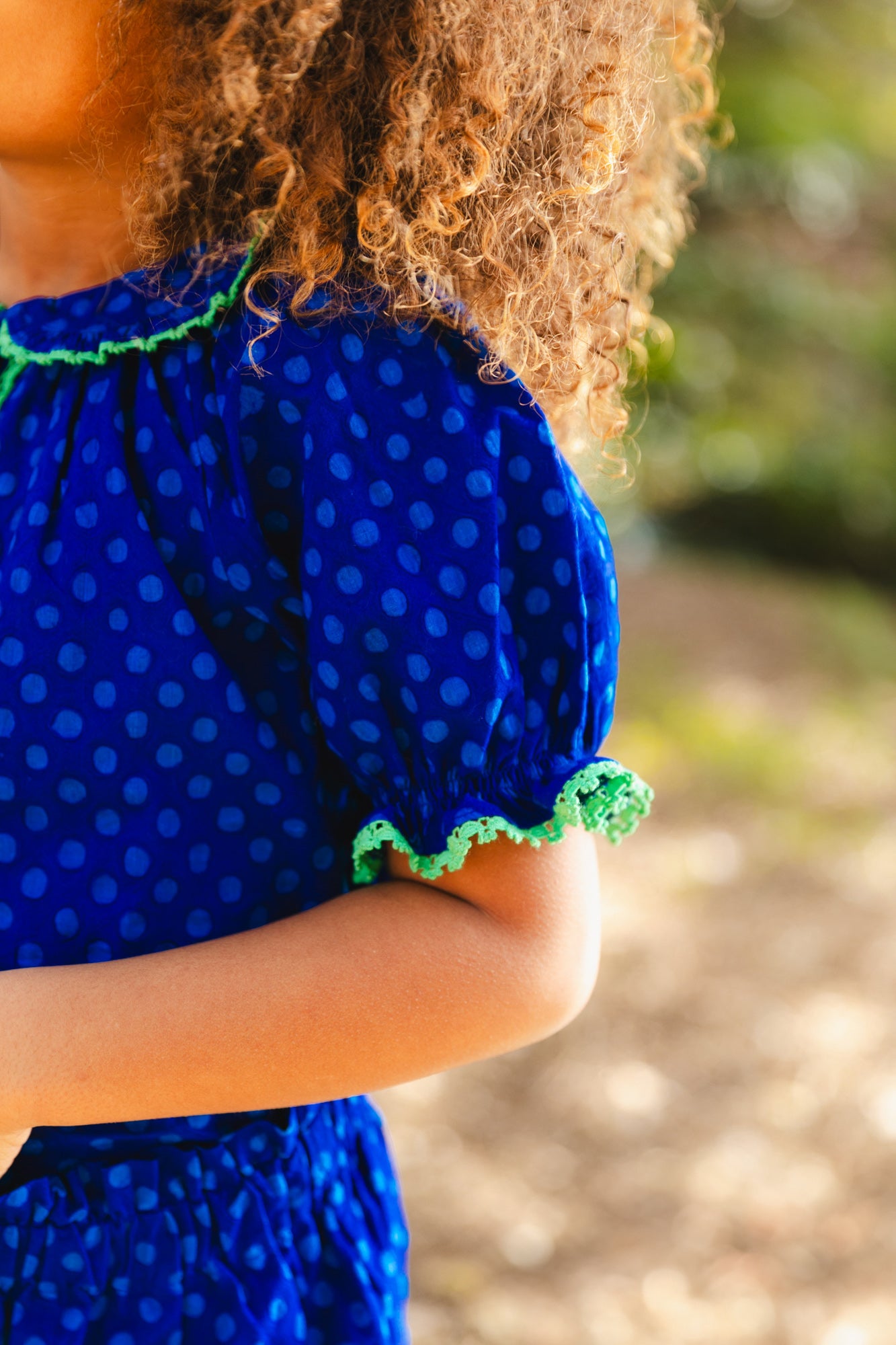 Blouse - Aida Blue Poplin pea cotton