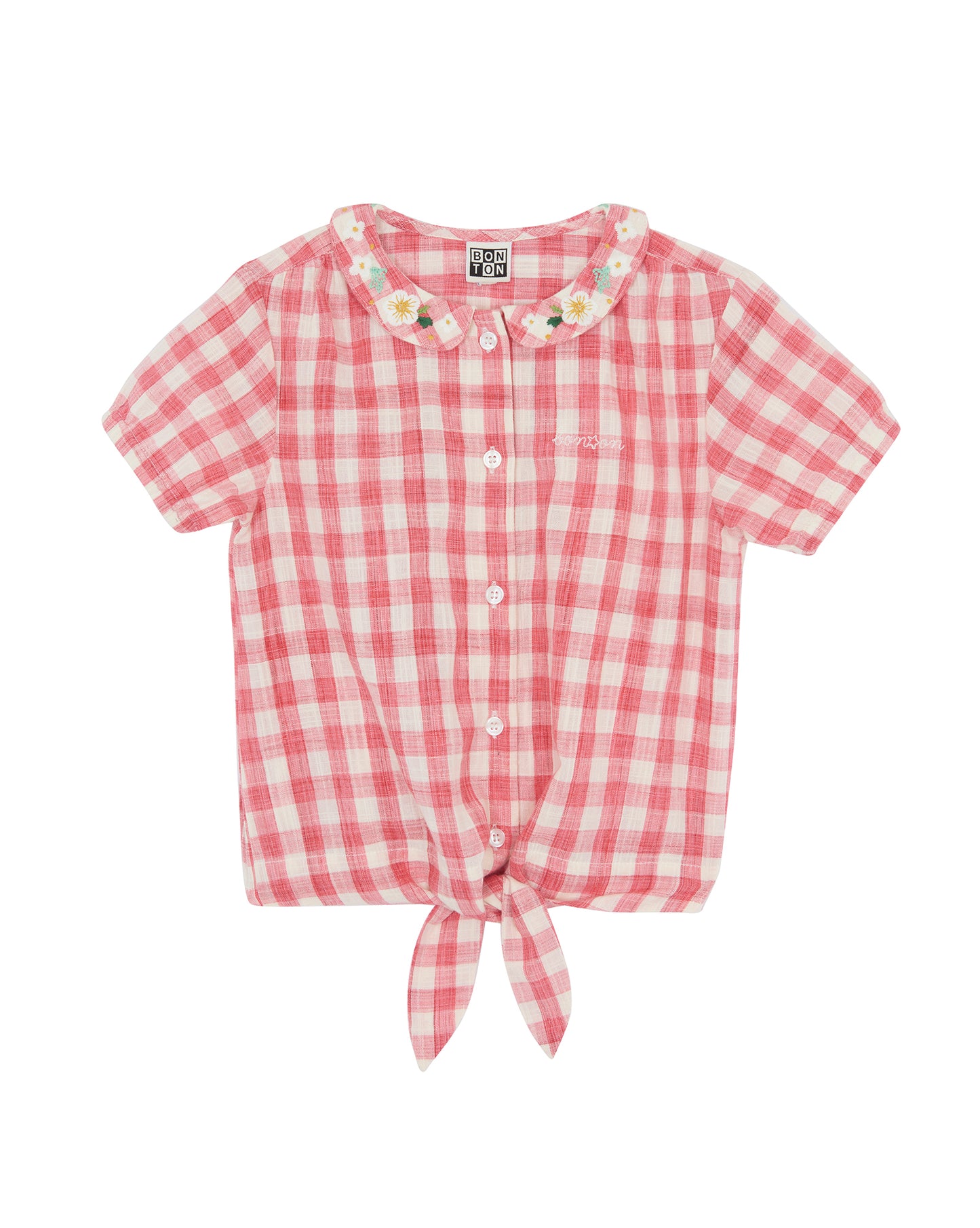 Shirt - area Red Cotton and Lyocell Print