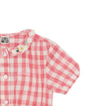 Shirt - area Red Cotton and Lyocell Print